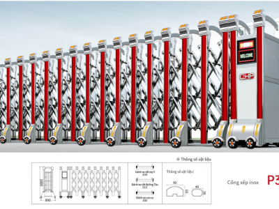 Cổng xếp inox - P311